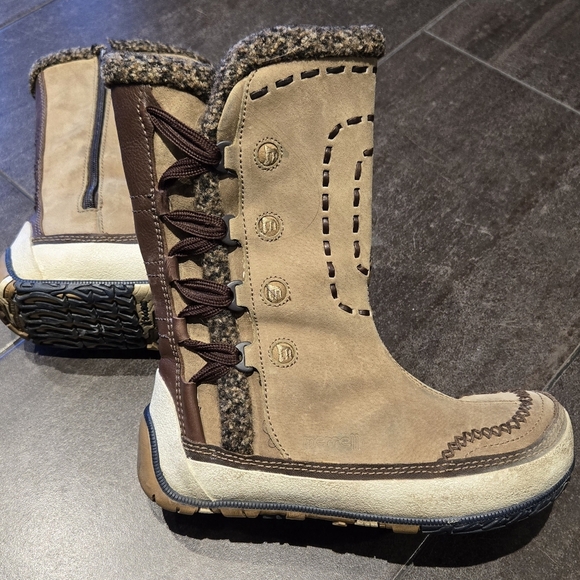 🔥HOST PICK🔥 Merrell | Puffin High Tan Women's Winter Boots, Size 7.5 - Picture 1 of 13